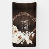 Rustieke Wood Boho Floral Vrijgezellenfeest Banner (Verticaal)