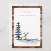 Rustieke Wood Buck vrijgezellenfeest Kaart (Achterkant)