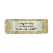 Rustieke Wood Coral Roos retour adreslabels Etiket (Voorkant)