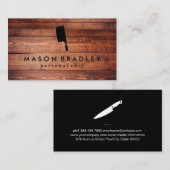 Rustieke Wood Executive Chef Visitekaartje (Voorkant / Achterkant)