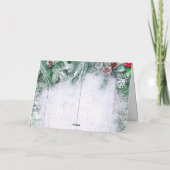 Rustieke Wood gepersonaliseerde zakelijke vakantie Bedankkaart (Achterkant)