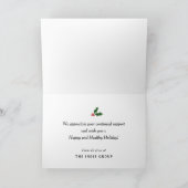 Rustieke Wood gepersonaliseerde zakelijke vakantie Bedankkaart (Binnen)