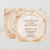 Rustieke Wood Lakehouse Familie reünie Kaart (Voorkant / Achterkant)