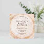 Rustieke Wood Lakehouse Familie reünie Kaart (Staand voorkant)