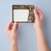 Rustieke Wood Lights Raad eens wie spel Flyer (Hand)