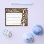 Rustieke Wood Lights Raad eens wie spel Flyer (Enkel)