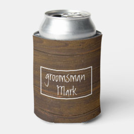Rustieke Wood Look Groomsman Koelbox Blikjeskoeler