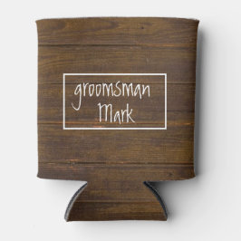 Rustieke Wood Look Groomsman Koelbox Blikjeskoeler