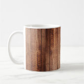 Rustieke Wood-look Koffie Mok (Links)