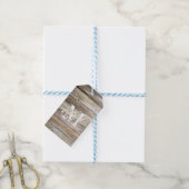 Rustieke Wood Monogrammed Gift Labels Cadeaulabel (Met Touw)