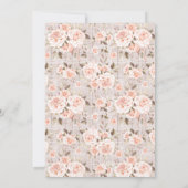 Rustieke Wood & Romantische Rozen Verlovingsfeest Kaart (Achterkant)