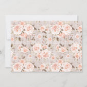 Rustieke Wood & Shabby Rozen Engagement Party Foto Kaart (Achterkant)