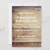 Rustieke Wood You & Me bruiloft uitnodigingen (Voorkant)