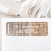 Rustieke Woodgrain gepersonaliseerde adreslabel Etiket (Insitu)