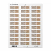 Rustieke Woodgrain gepersonaliseerde adreslabel Etiket (Full Sheet)