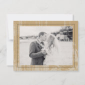 Rustieke Woodgrain herfst herfst bruiloft dank u Notitiekaartje (Achterkant)