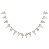 Rustieke Woodgrain Mason Jar Roze Bloemen Bruiloft Vlaggetjes (Alle)