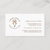 Rustieke Woodgrain stijl bakkerij gebak tas Logo Visitekaartje (Achterkant)