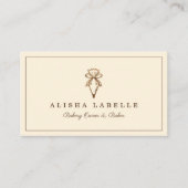 Rustieke Woodgrain stijl bakkerij gebak tas Logo Visitekaartje (Voorkant)