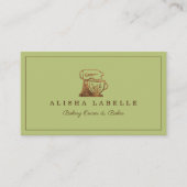 Rustieke Woodgrain Style Bakery Stand Mixer Logo B Klantenkaartje (Voorkant)