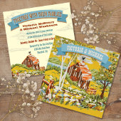 Rustieke Woodland Barn bruiloft uitnodiging