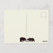 Rustieke Woodland Beren en Berken Dank u Briefkaart (Achterkant)