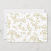 Rustieke Woodland Birds Bourgondië en gouden bruil Kaart (Achterkant)