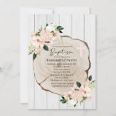 Rustieke Woodland Blush Bloemendoop Kaart (Voorkant)