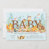 Rustieke Woodland Boysl Baby shower Invitation Kaart (Voorkant)