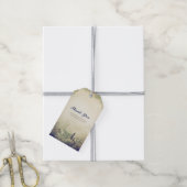 Rustieke Woodland bruiloft dank u - NAVY Cadeaulabel (Met Touw)