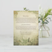 Rustieke Woodland bruiloft informatie / details Informatiekaartje (Staand voorkant)