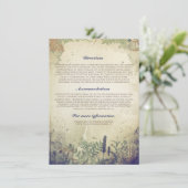 Rustieke Woodland bruiloft informatie / details Informatiekaartje (Staand voorkant)