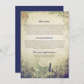 Rustieke Woodland bruiloft informatie / details Informatiekaartje (Voorkant / Achterkant)