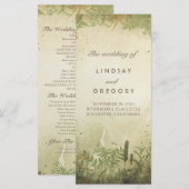 rustieke woodland bruiloft programma's (Voorkant / Achterkant)