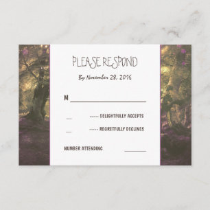 Rustieke Woodland bruiloft RSVP Kaartje
