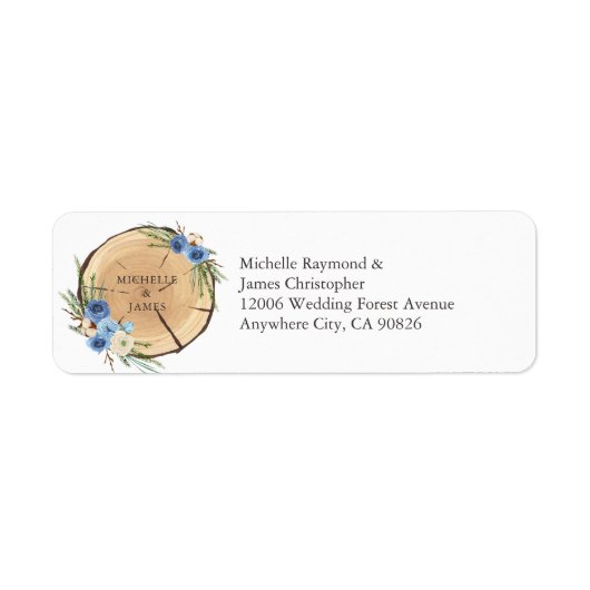 Rustieke Woodland bruiloft thema Etiket (Voorkant)