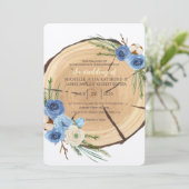 Rustieke Woodland bruiloft thema Kaart (Staand voorkant)