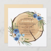 Rustieke Woodland bruiloft thema Kaart (Voorkant / Achterkant)