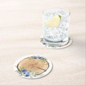 Rustieke Woodland bruiloft thema Ronde Kartonnen Onderzetter (Insitu)
