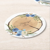 Rustieke Woodland bruiloft thema Ronde Kartonnen Onderzetter (Gebogen)