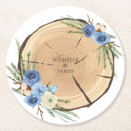 Rustieke Woodland bruiloft thema Ronde Kartonnen Onderzetter