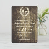 Rustieke Woodland Buck and Deer bruiloft uitnodigi Kaart (Staand voorkant)