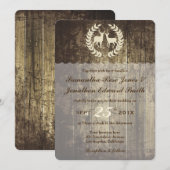 Rustieke Woodland Buck and Deer Wedding Uitnodigen Kaart (Voorkant / Achterkant)