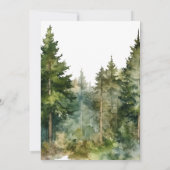 Rustieke Woodland Camping Gepersonaliseerde Verjaa Kaart (Achterkant)