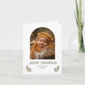 Rustieke Woodland Christmas Folded Feestdagen Kaart (Voorkant)