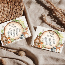Rustieke Woodland dieren boek aanvraag baby shower