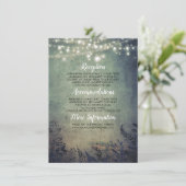 Rustieke Woodland Fireflies Trouwinformatie Informatiekaartje (Staand voorkant)