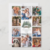 Rustieke Woodland Forest Kersthut 10 Foto Feestdagenkaart (Voorkant)