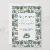 Rustieke Woodland Forest Kersthut 10 Foto Feestdagenkaart (Achterkant)