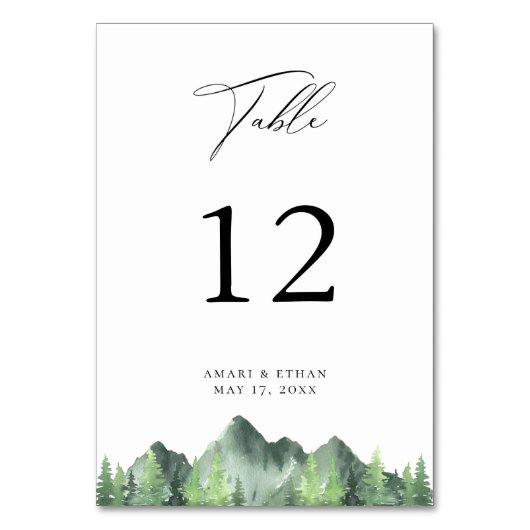 Rustieke Woodland Forest Mountain Kaart (Voorkant)